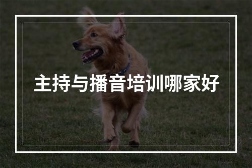 主持与播音培训哪家好