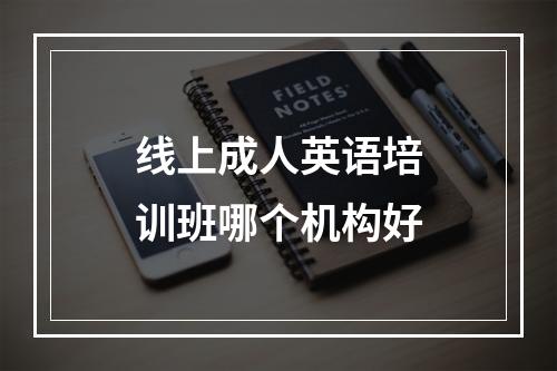 线上成人英语培训班哪个机构好