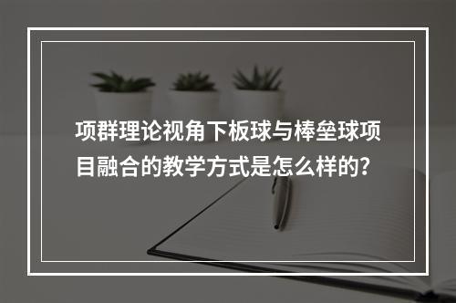 项群理论视角下板球与棒垒球项目融合的教学方式是怎么样的？