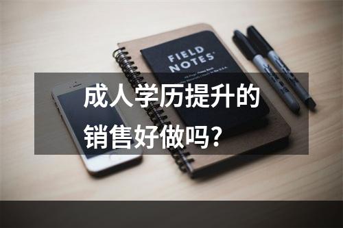 成人学历提升的销售好做吗?