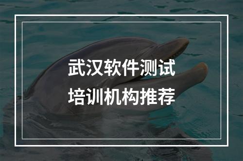 武汉软件测试培训机构推荐