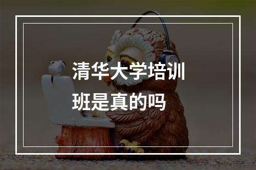 清华大学培训班是真的吗