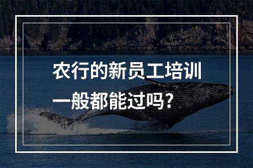 农行的新员工培训一般都能过吗?