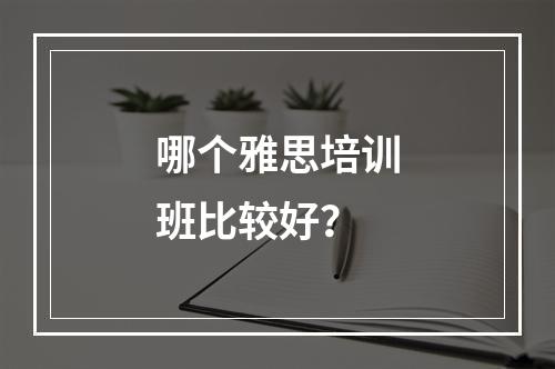 哪个雅思培训班比较好？