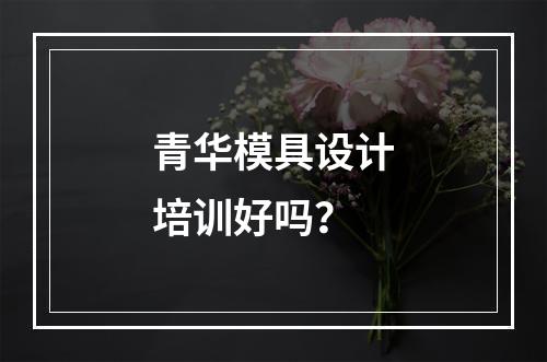 青华模具设计培训好吗？