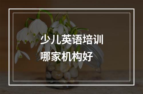 少儿英语培训哪家机构好