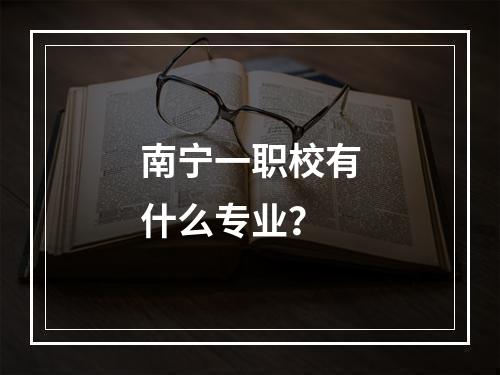 南宁一职校有什么专业？