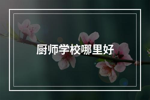 厨师学校哪里好