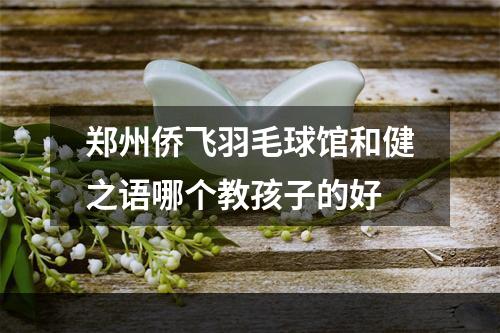 郑州侨飞羽毛球馆和健之语哪个教孩子的好