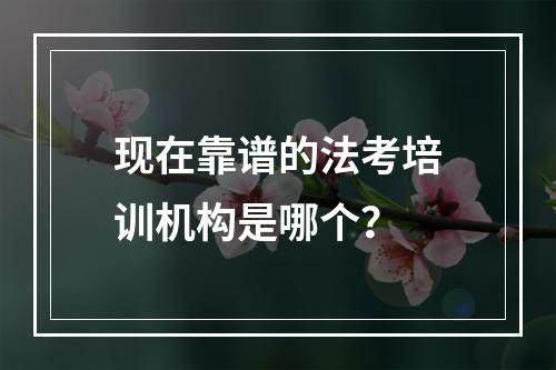 现在靠谱的法考培训机构是哪个？