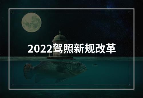 2022驾照新规改革