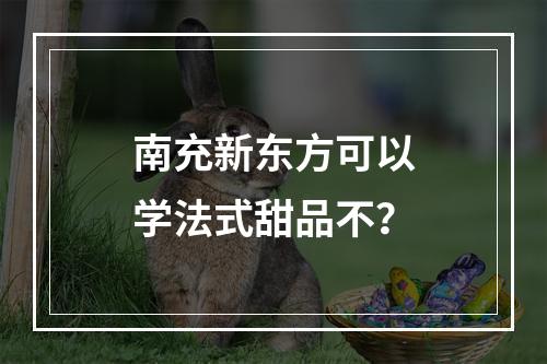 南充新东方可以学法式甜品不？