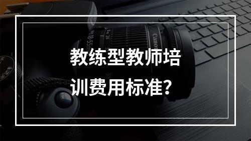 教练型教师培训费用标准？