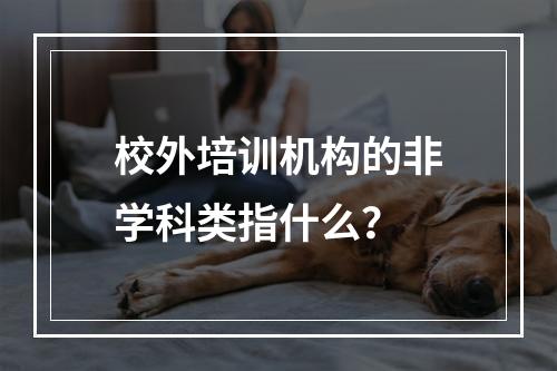 校外培训机构的非学科类指什么？