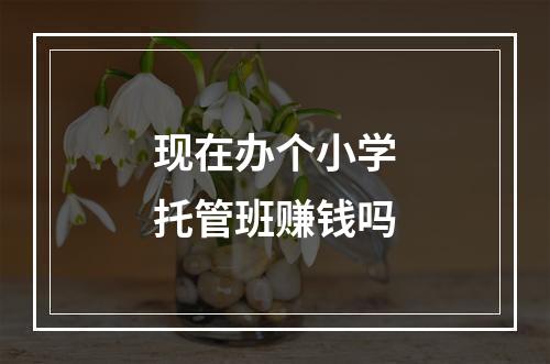 现在办个小学托管班赚钱吗