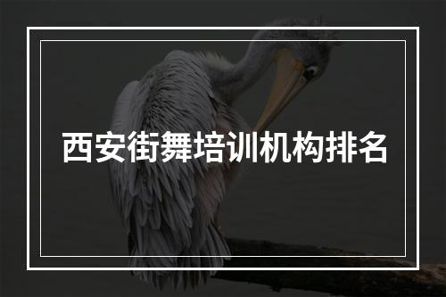 西安街舞培训机构排名