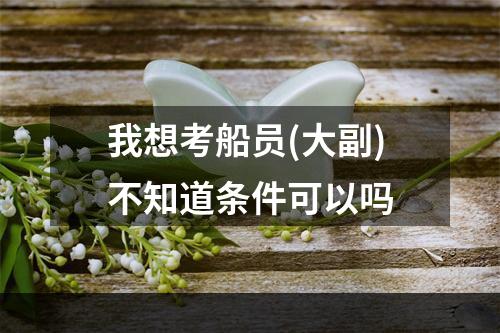 我想考船员(大副)不知道条件可以吗