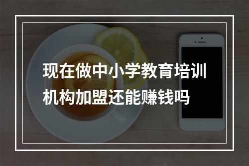 现在做中小学教育培训机构加盟还能赚钱吗