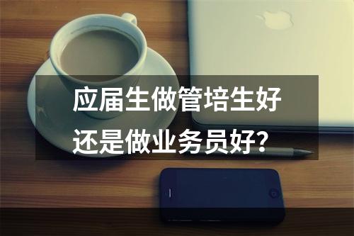 应届生做管培生好还是做业务员好？