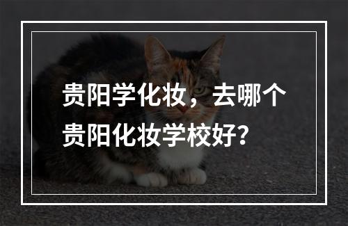 贵阳学化妆，去哪个贵阳化妆学校好？