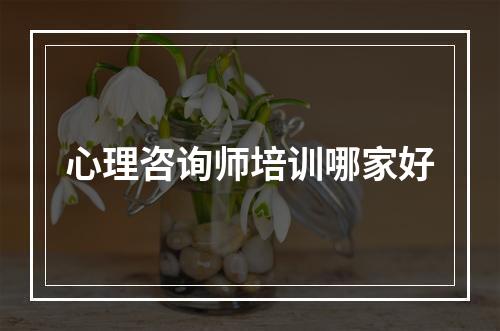 心理咨询师培训哪家好