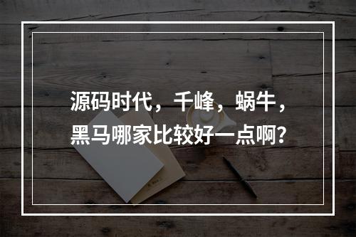 源码时代，千峰，蜗牛，黑马哪家比较好一点啊？