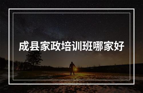 成县家政培训班哪家好