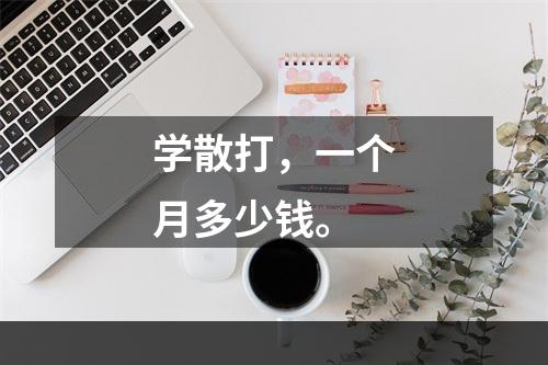 学散打，一个月多少钱。