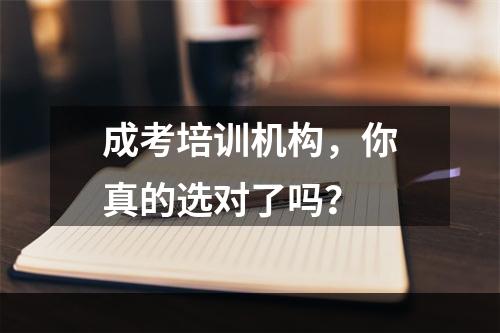 成考培训机构，你真的选对了吗？