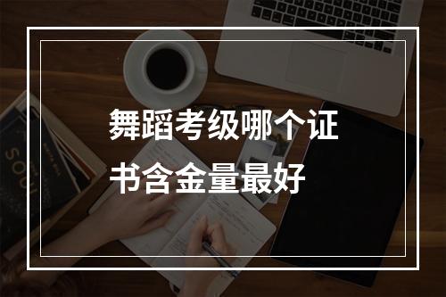 舞蹈考级哪个证书含金量最好