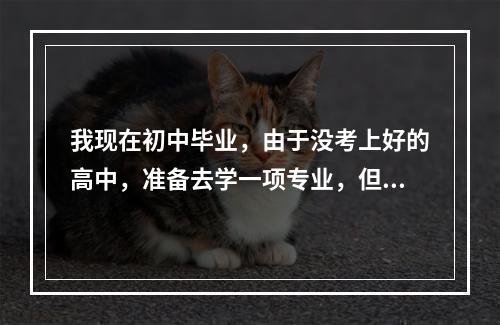 我现在初中毕业，由于没考上好的高中，准备去学一项专业，但不知道应该学什么专业好，以后能有好的发展``