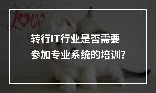 转行IT行业是否需要参加专业系统的培训？