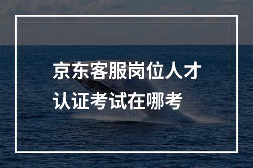 京东客服岗位人才认证考试在哪考