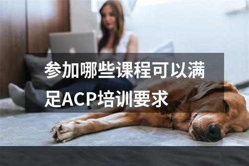 参加哪些课程可以满足ACP培训要求