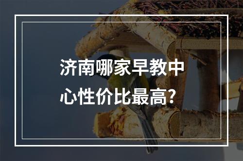 济南哪家早教中心性价比最高?