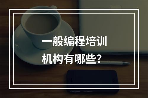 一般编程培训机构有哪些？