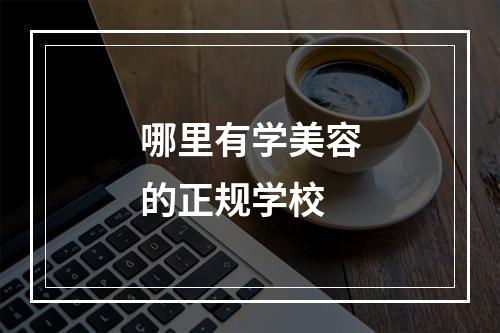 哪里有学美容的正规学校