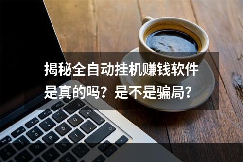 揭秘全自动挂机赚钱软件是真的吗？是不是骗局？