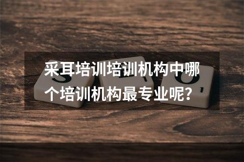 采耳培训培训机构中哪个培训机构最专业呢？