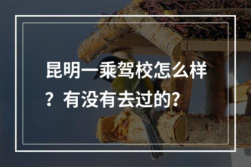 昆明一乘驾校怎么样？有没有去过的？