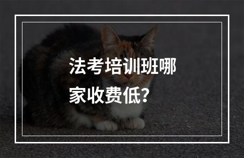 法考培训班哪家收费低？