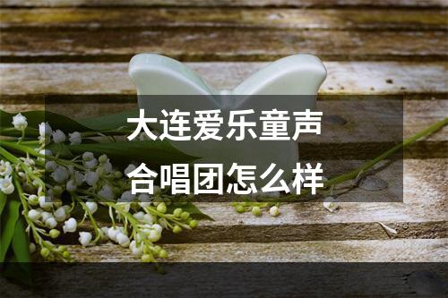 大连爱乐童声合唱团怎么样