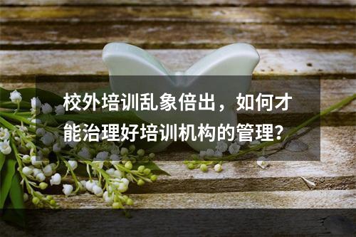 校外培训乱象倍出，如何才能治理好培训机构的管理？