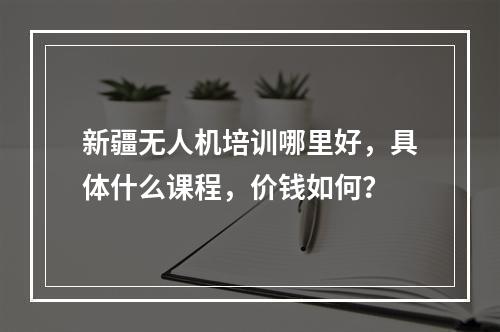 新疆无人机培训哪里好，具体什么课程，价钱如何？