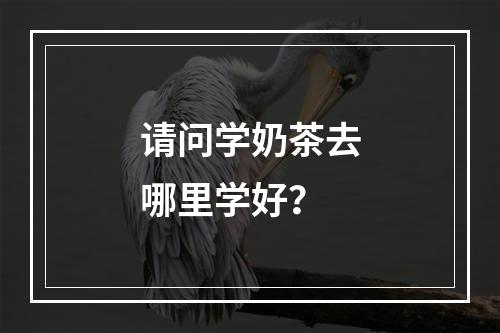 请问学奶茶去哪里学好？