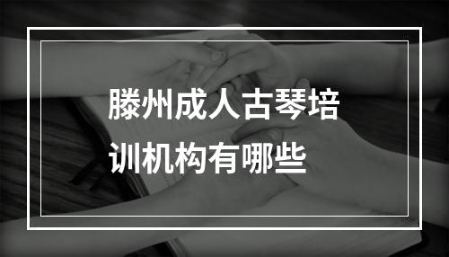 滕州成人古琴培训机构有哪些