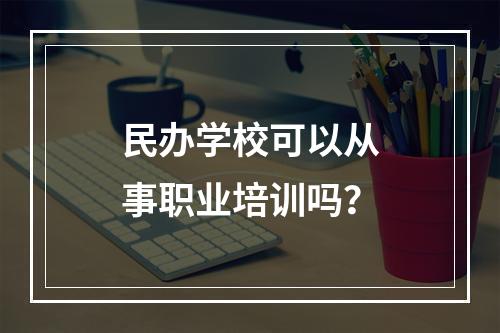 民办学校可以从事职业培训吗？