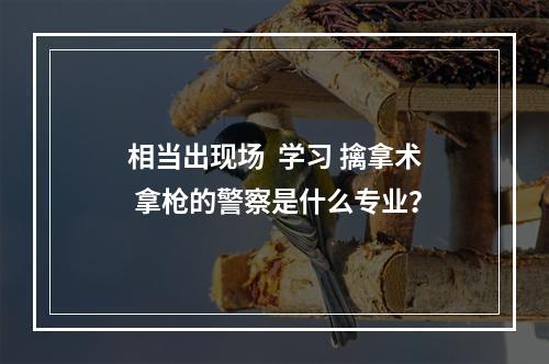 相当出现场  学习 擒拿术 拿枪的警察是什么专业？