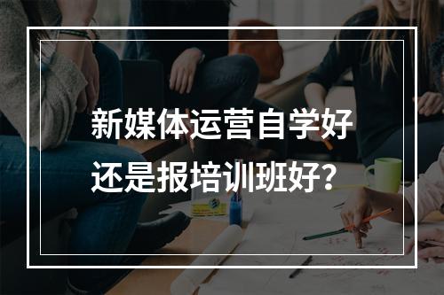 新媒体运营自学好还是报培训班好？