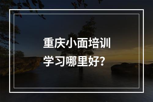 重庆小面培训学习哪里好？